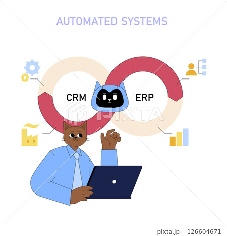 Automated systems enhance medium-sized business processes, integrating CRM and ERP for streamlined operations. Efficiency in management and data flow support informed decision-making and growth. Automated systems enhance medium-sized business processes, integrating CRM and ERP for streamlined operations. Efficiency in management and data flow support informed decision-making and growth. 126604671
