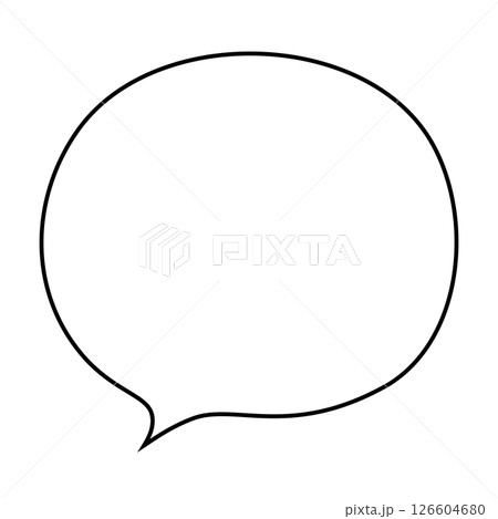 シンプルな吹き出しのイラスト 円 シンプルな吹き出しのイラスト 円 126604680