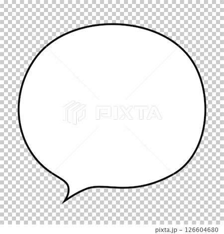 シンプルな吹き出しのイラスト 円 シンプルな吹き出しのイラスト 円 126604680