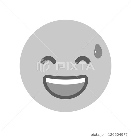 冷や汗をかきながら笑う絵文字 - 苦笑いや気まずい顔のイラスト素材 冷や汗をかきながら笑う絵文字 - 苦笑いや気まずい顔のイラスト素材 126604975