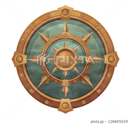 detailed vector illustration showing of fantasy and ancient weapons shield 126605029