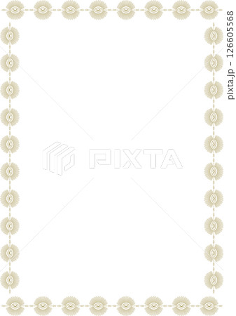Mystic eye frame. Vector celestial prediction eye template for your text. Eye of Providence 126605568