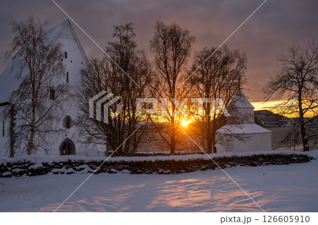 Church and chapel in the surise, Norway 126605910