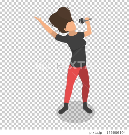 3D Isometric Flat Illustration of Rock Musicians. Item 2 3D Isometric Flat Illustration of Rock Musicians. Item 2 126606104