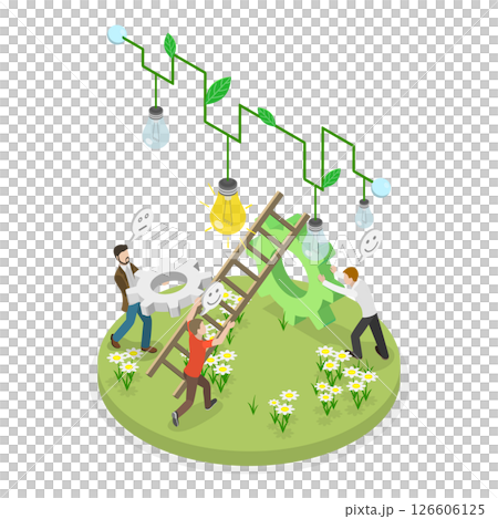 3D Isometric Flat Illustration of Effective Smart And Green Solutions. Item 2 3D Isometric Flat Illustration of Effective Smart And Green Solutions. Item 2 126606125
