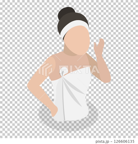 3D Isometric Flat Illustration of Facial Mask. Item 5 3D Isometric Flat Illustration of Facial Mask. Item 5 126606135