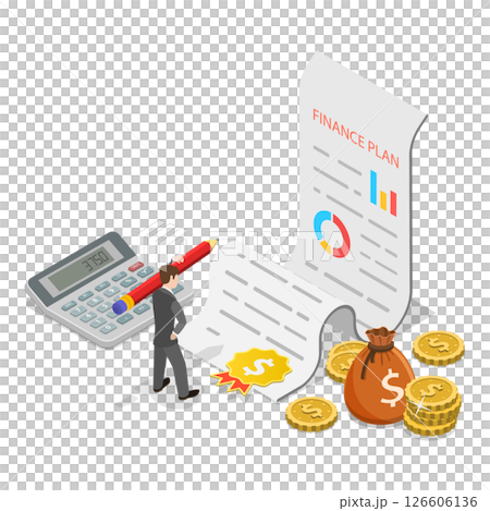3D Isometric Flat Illustration of Going Solar. Item 2 3D Isometric Flat Illustration of Going Solar. Item 2 126606136