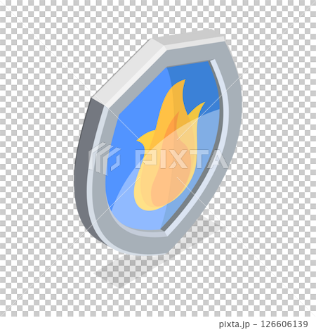 3D Isometric Flat Set of Protection Proof. Item 7 3D Isometric Flat Set of Protection Proof. Item 7 126606139