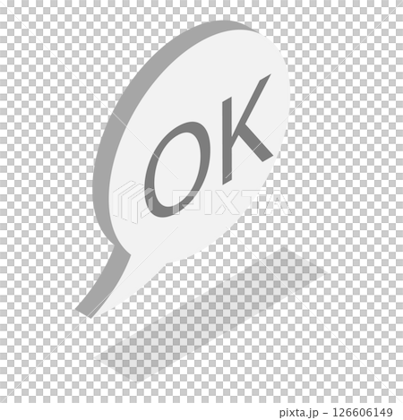 3D Isometric Flat  Set of Dialogue Speech Bubbles. Item 11 126606149