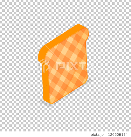 3D Isometric Flat  Set of Breakfast Toasted Bread. Item 3 126606154
