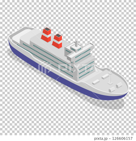 3D Isometric Flat Set of Maritime Ships. Item 3 3D Isometric Flat Set of Maritime Ships. Item 3 126606157