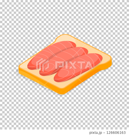 3D Isometric Flat  Illustration of Tasty Breakfast. Item 7 126606163