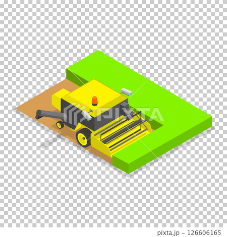 3D Isometric Flat  Illustration of Agricultural Machinery. Item 3 126606165