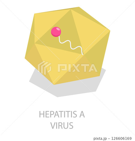 3D Isometric Flat  Illustration of Hepatitis Viruses. Item 5 126606169