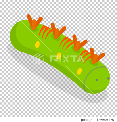 3D Isometric Flat  Set of Caterpillars. Item 1 126606170