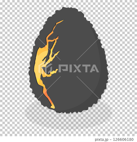3D Isometric Flat  Set of Dragon Eggs. Item 3 126606180