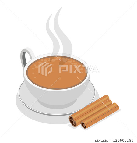 3D Isometric Flat  Set of Tea Types. Item 3 126606189