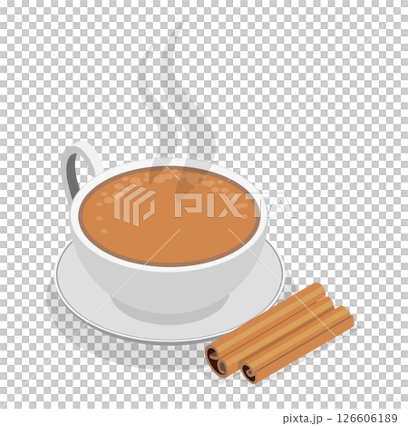 3D Isometric Flat  Set of Tea Types. Item 3 126606189