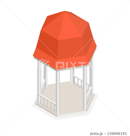 3D Isometric Flat Set of Gazebos or Pavilions. Item 3 3D Isometric Flat Set of Gazebos or Pavilions. Item 3 126606193