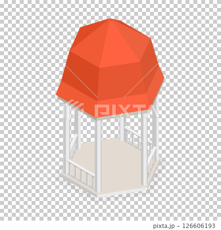 3D Isometric Flat Set of Gazebos or Pavilions. Item 3 3D Isometric Flat Set of Gazebos or Pavilions. Item 3 126606193