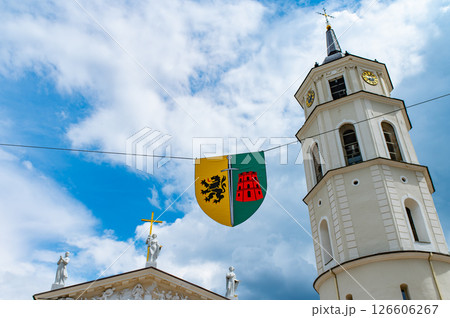 Germans 45th panzer brigade symbol in Lithuania. Coat of Arms. Heavy mechanized brigade. Territorial integrity and sovereignty of the Baltic States Germans 45th panzer brigade symbol in Lithuania. Coat of Arms. Heavy mechanized brigade. Territorial integrity and sovereignty of the Baltic States 126606267