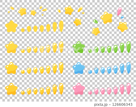 Pop cute star illustration material set 126606343
