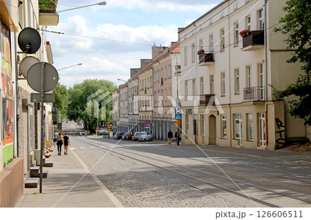 Beautiful old architecture of Lodz. Buildings in the Polish city of Lodz Beautiful old architecture of Lodz. Buildings in the Polish city of Lodz 126606511
