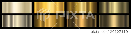 A set of metallic gold and platinum gradients. A set of metallic gold and platinum gradients. 126607110