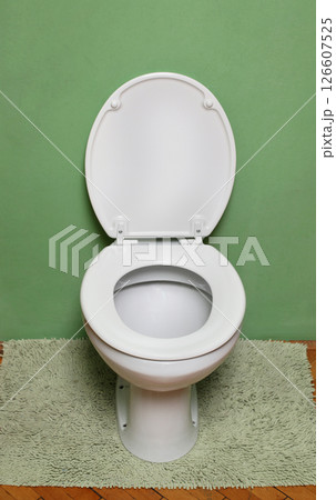 Open toilet seat 126607525