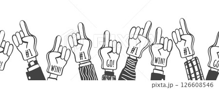 Sport fan hands 126608546