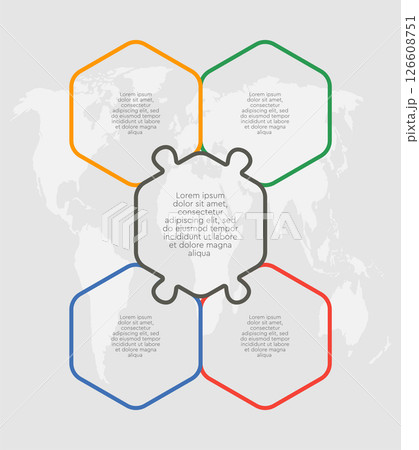 Puzzle diagram infographic process on 5 parts Puzzle diagram infographic process on 5 parts 126608751