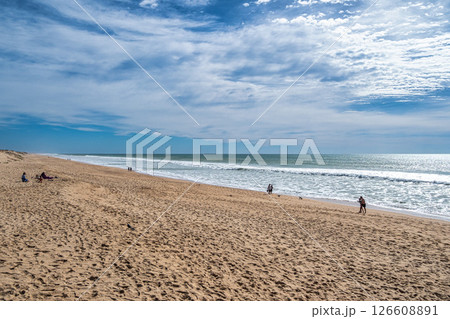 Beach view of Parque Natural da Ria Formosa near Faro, Portugal Beach view of Parque Natural da Ria Formosa near Faro, Portugal 126608891