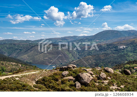View from Fafiao viewpoint located on the top of parish of Cabril in Montalegre, Portugal View from Fafiao viewpoint located on the top of parish of Cabril in Montalegre, Portugal 126608934