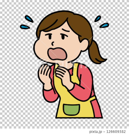 ただただ困惑する主婦 126609382