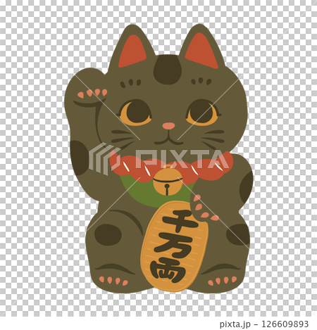 Black maneki-neko illustration Black maneki-neko illustration 126609893