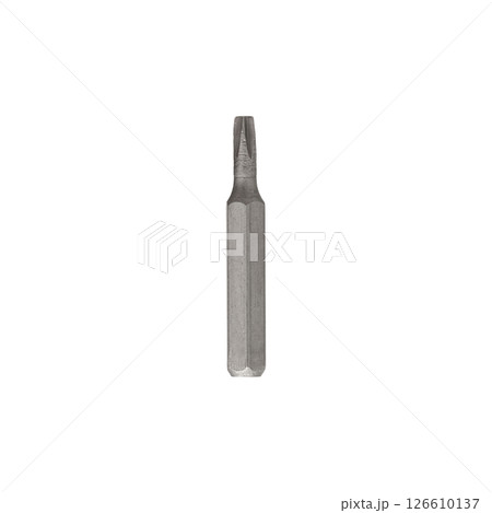 Iron bit for screwdriver and drill on Isolated on a white background 126610137