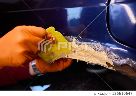The Auto Body Repair Process includes proper Putty Application techniques and effective methods The Auto Body Repair Process includes proper Putty Application techniques and effective methods 126610647