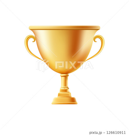 3D Gold Award Cup. Winner trophy. Award ceremony 3D Gold Award Cup. Winner trophy. Award ceremony 126610911