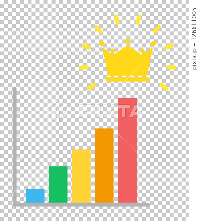 Bar graph and crown 126611005