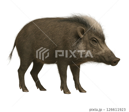 ビサヤイノシシの横向き姿 ビサヤイノシシの横向き姿 126611923