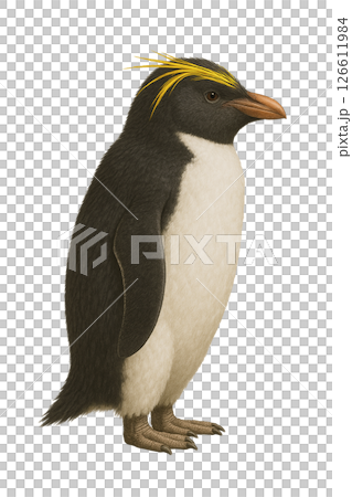 馬可羅尼企鵝全身側視圖 馬可羅尼企鵝全身側視圖 126611984