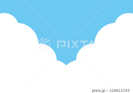 青空と雲の背景イラスト 青空と雲の背景イラスト 126612143