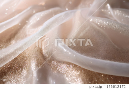 Shimmering Organza Fabric Texture Shimmering Organza Fabric Texture 126612172