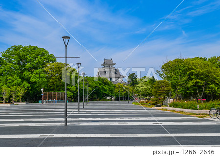 長浜城と豊公園の風景 滋賀県長浜市 126612636