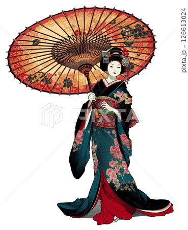 日本京都五花街着物の女 日本京都五花街着物の女 126613024