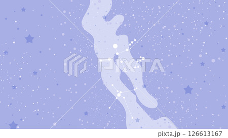 夏の大三角と天の川、星座のイラスト背景 夏の大三角と天の川、星座のイラスト背景 126613167