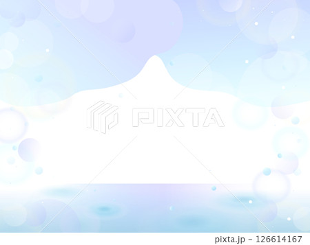 雨がふって波紋ができる水面のフレーム 126614167