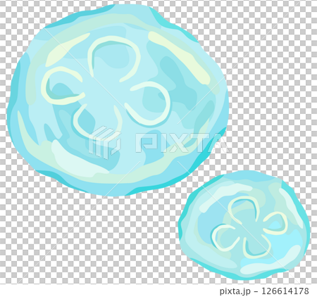 水母插畫向量素材的頂視圖 水母插畫向量素材的頂視圖 126614178