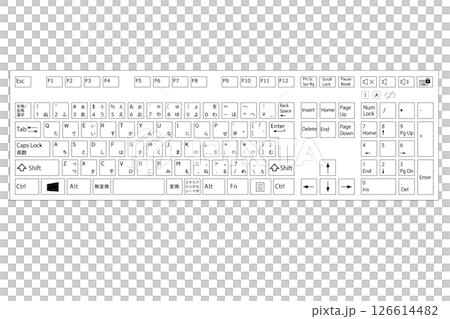 Keyboard PC illustration material Desktop PC Simple Keyboard PC illustration material Desktop PC Simple 126614482