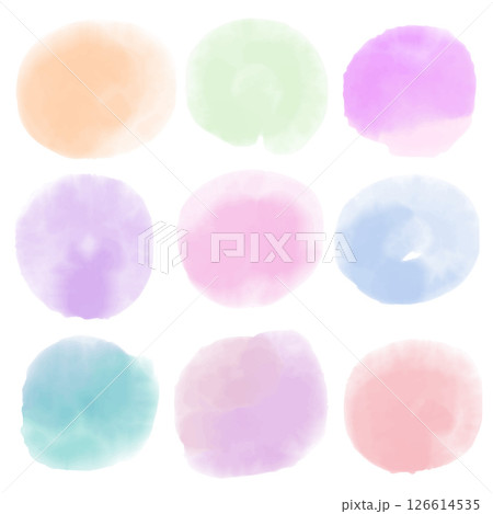 ブラシ 水彩 カラフル 円 アイコン ブラシ 水彩 カラフル 円 アイコン 126614535